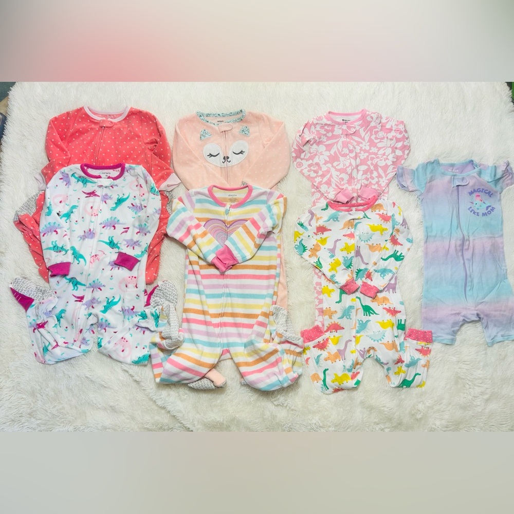 Toddler girl size 3t onesie pajama lot